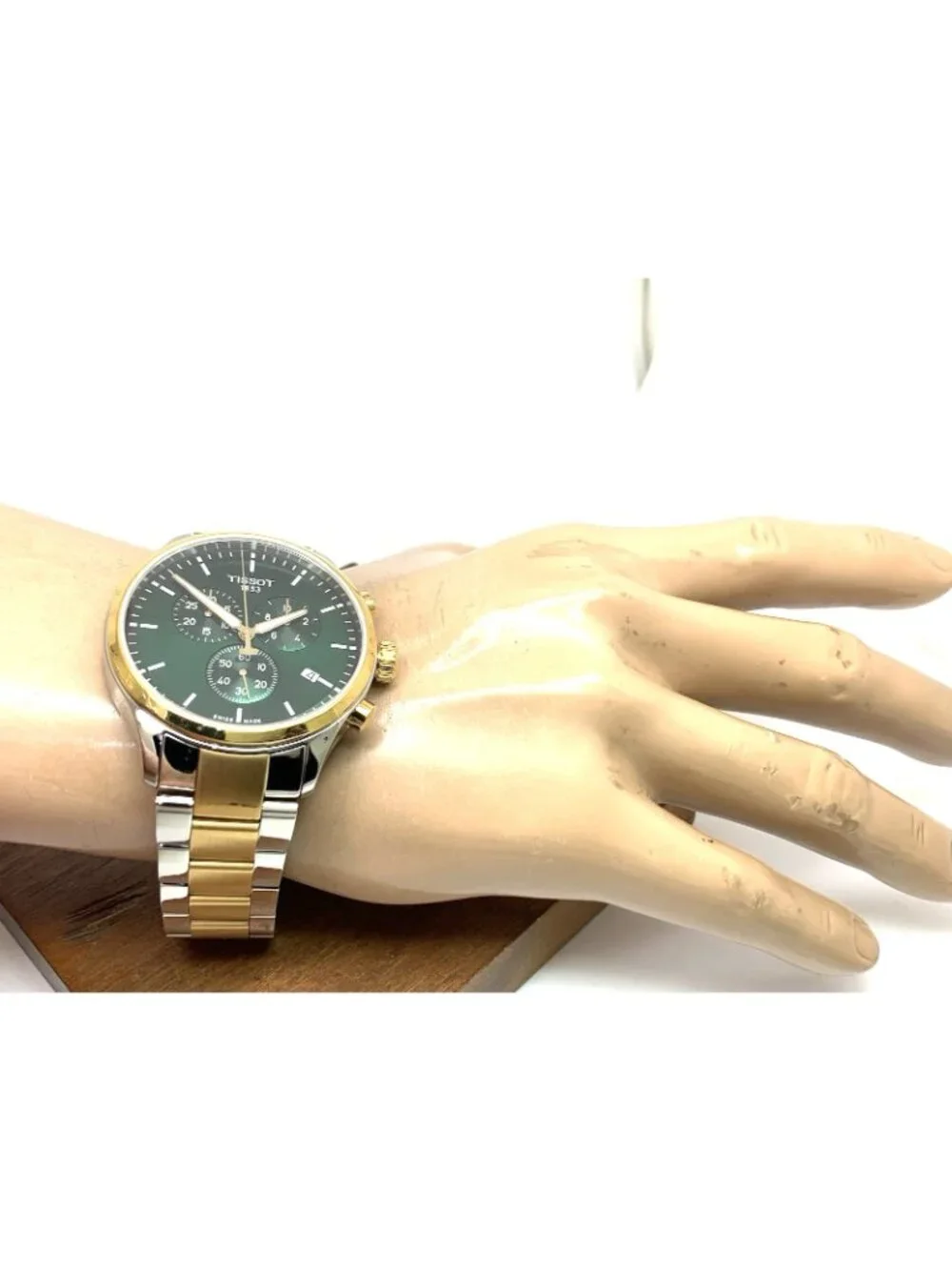 Tissot Men’s Watch Swiss Quartz Chronograph Green Dial Two Tone T1166172209100